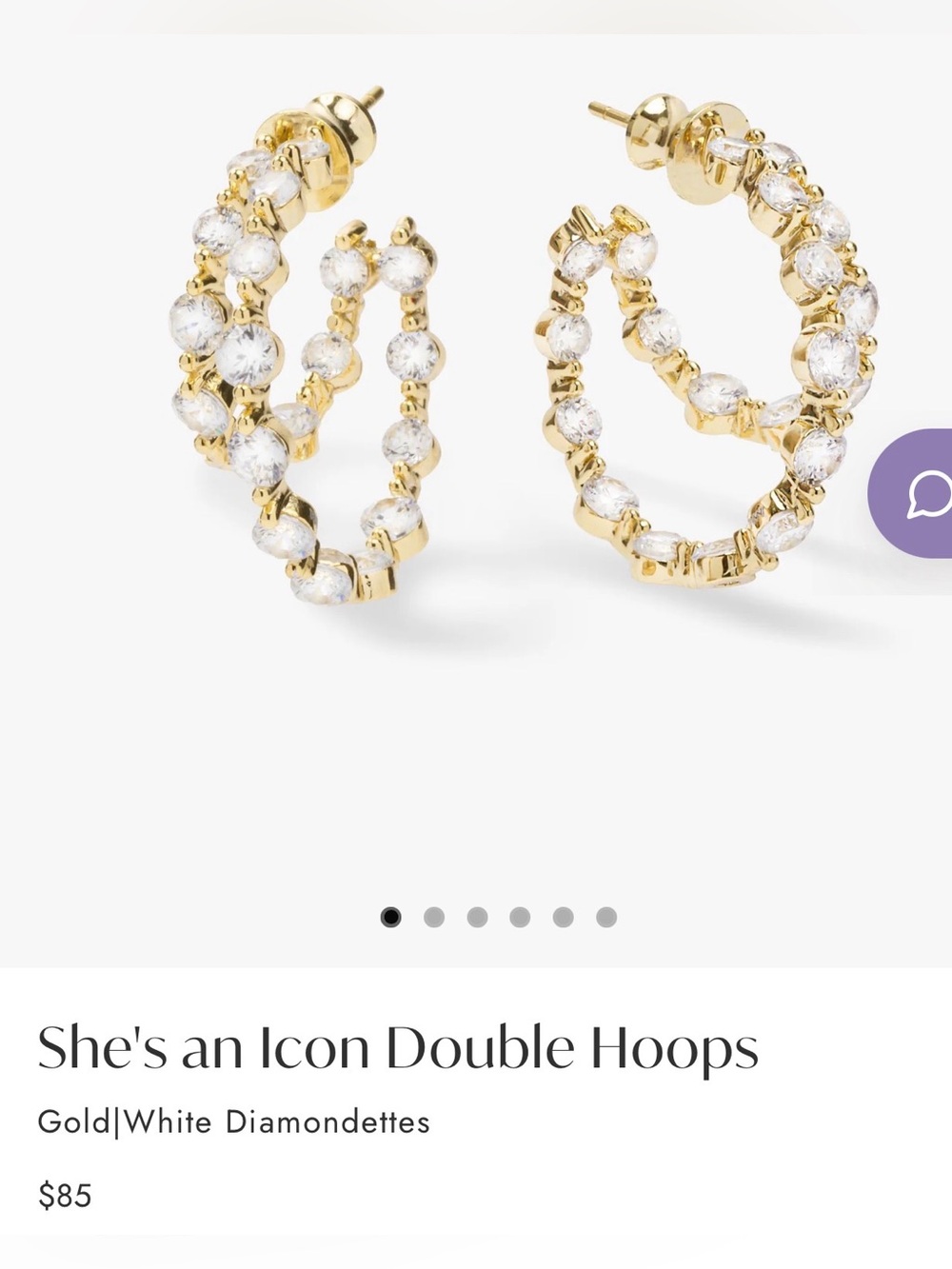 Melinda Maria Double Hoop Earring NWOT